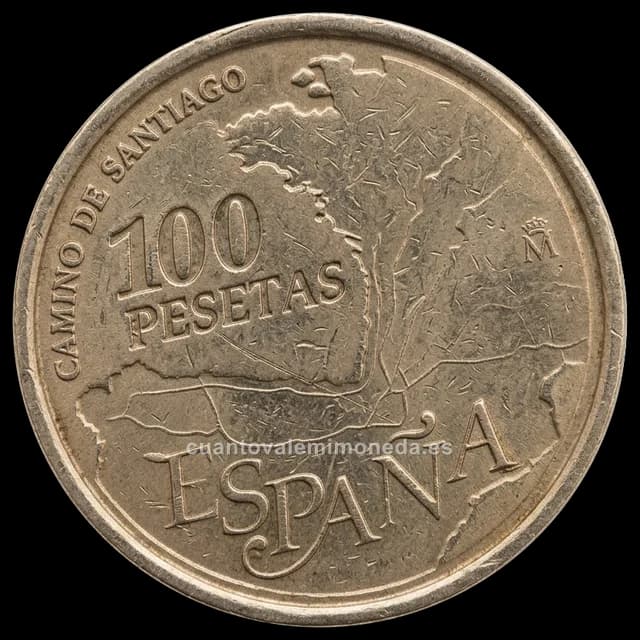 Imagen orientativa: 100 pesetas 1993, Camino de Santiago