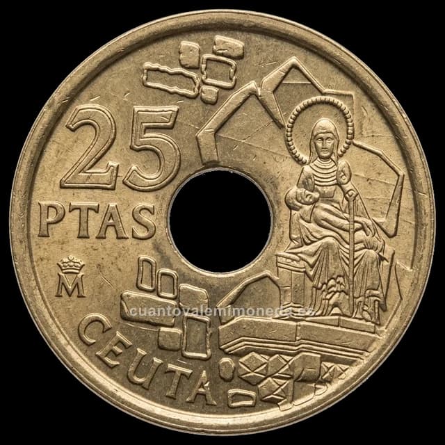 Imagen orientativa: 25 pesetas 1998, Ceuta
