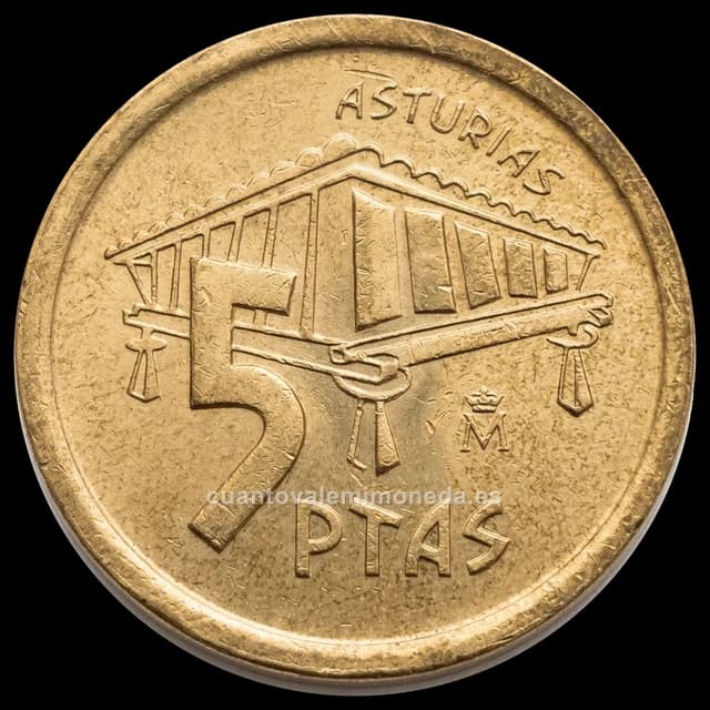 Imagen orientativa: 5 pesetas 1995, Asturias