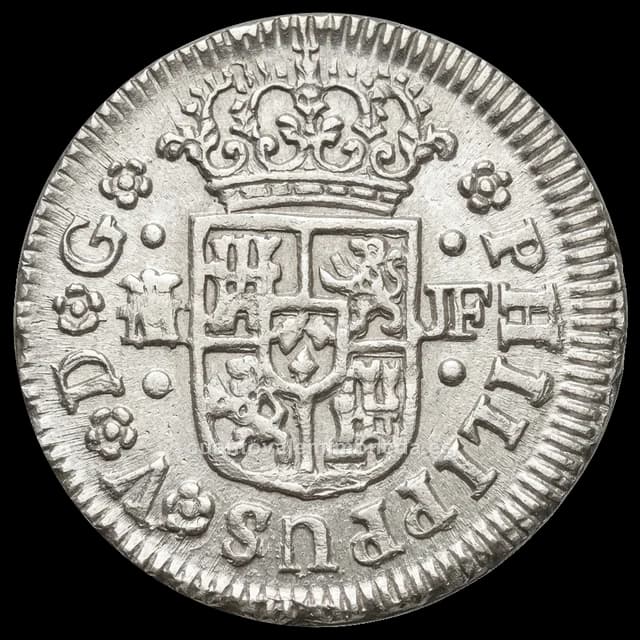 Imagen orientativa: 1/2 real de Fernando VI, Madrid y Sevilla (1747-1759)