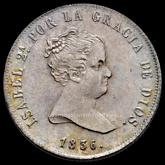 Imagen orientativa: 4 reales de Isabel II, primer sistema (1834-1847)