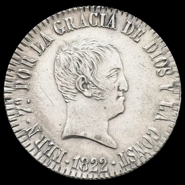 Imagen orientativa: 4 reales de vellón de Fernando VII, Trienio Liberal (1821-1823)
