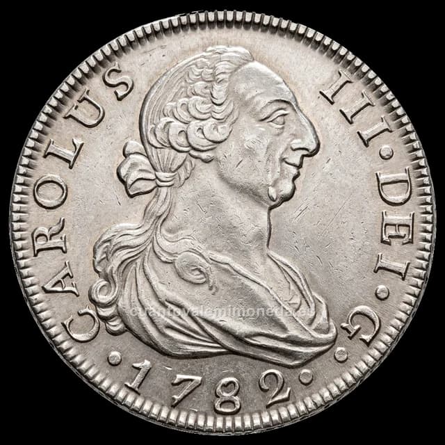 Imagen orientativa: 8 reales de Carlos III, Madrid y Sevilla (1762-1788)