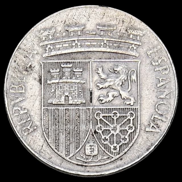 Imagen orientativa: 10 céntimos 1938 (hierro), II República (no llegó a circular)