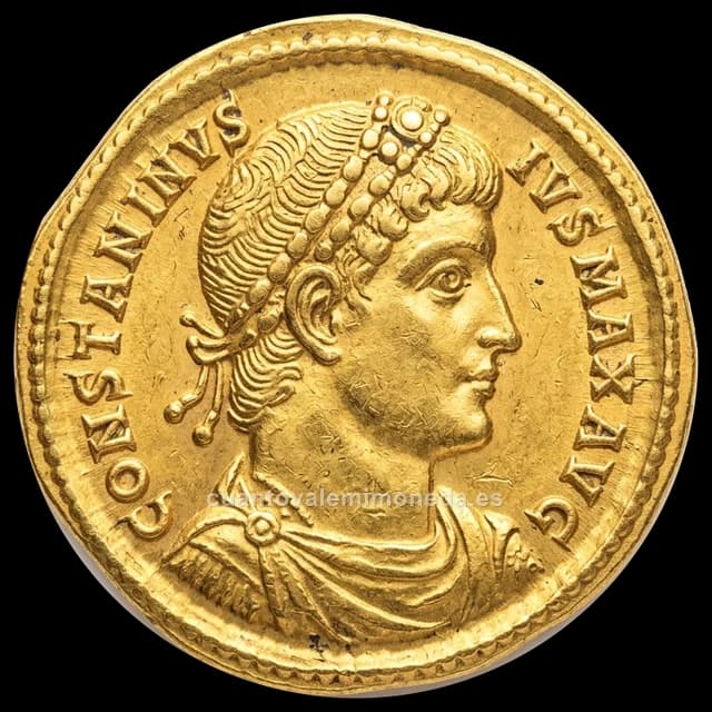Imagen orientativa: Sólido de oro del Bajo Imperio (Valentiniano I a Teodosio II, 364-450 d. C.)
