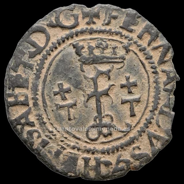 Imagen orientativa: Blanca de los Reyes Católicos (1/2 maravedí) (1474-1504)